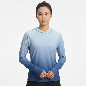 Sudadera con Capucha de Manga Larga para Hombre, Estampado Degradado, Protección Solar UPF 50, Secado Rápido, Camisa de Pesca 100% Poliéster, Estilo Pullover - Product Image 4