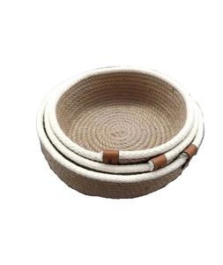 Custom Woven Round <b>Small</b> 100% Natural Jute Rope <b>Basket</b> Set Eco-Friendly <b>Baskets</b> Customized Color Logo - Product Image 6