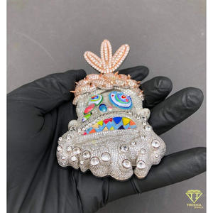 จี้การ์ตูนพรีเมียมประดับเพชร VVS มอยส์ซาไนต์ และเงินแท้ 925 - Product Image 2