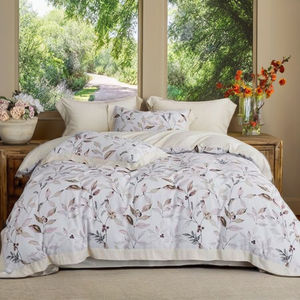 Ensemble de draps de lit en tencel des années 60 en tissu naturel linge de lit imprimé ensemble de draps en tencel ensemble de draps de lit en tencel - Product Image 1