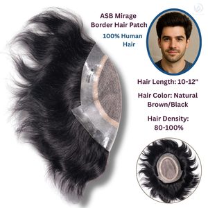 Toupee de Cabello Humano Indio Remy Liso 100% Natural, Buena Densidad, Base de Seda, Técnica PU, Color Natural, para Hombre, 100g, Invisible - Product Image 4