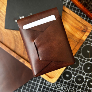 Cartera de Cuero Genuino Premium sin Costuras, Tarjetero Delgado Minimalista sin Costuras, Monedero para Hombre con Bolsillo Frontal, Compra al por Mayor SLW-0002 - Product Image 4