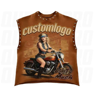 เสื้อยืดแขนกุดพิมพ์ลายกราฟิกแบบกำหนดเอง ตกแต่งด้วยการพิมพ์ DTF เสื้อกล้ามสตรีทแวร์สำหรับผู้ชายและผู้หญิง แฟชั่นลำลองสำหรับฤดูร้อน รับผลิตแบบ OEM - Product Image 5