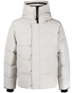 Veste matelassée à capuche pour homme, gris clair, coupe-vent, hiver, décontractée, fermeture éclair, rembourrage en polyester, coupe régulière - Product Image 3