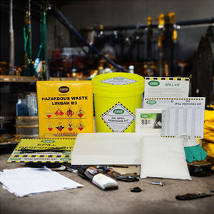 Kit de Emergencia para Derrames de Aceite Portátil de 10L con Cubeta Resistente para Taller, Área de Mantenimiento, Almacén y Maquinaria de Seguridad Marítima - Product Image 2