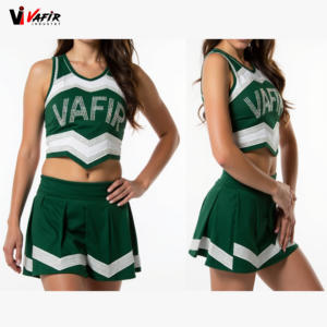 Uniforme de cheerleading pour femmes en polyester respirant de haute qualité 2023 avec impression de logo personnalisée à prix avantageux - Product Image 3