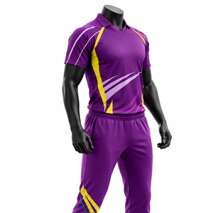 Custom Cricket Uniform Set V Neck Jersey <b>Pants</b> Full Sublimation Quick Dry Breathable OEM Wholesale - Product Image 3