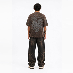 Vintage Heavy Fabric <b>Drop</b> Shoulder Jersey Boxy Fit Graphic Shirt <b>Sun</b> Faded Acid Wash <b>Drop</b> Shoulder Jersey Retro Sports Apparel - Product Image 2
