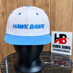 Gorra Unisex Snapback Premium Ajustable de 6 Paneles, Blanca y Azul con Logotipo Bordado, Estilo Urbano, Casual, Diseño Personalizado - Product Image 1
