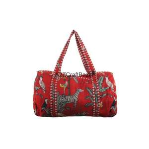 Bolsa de Lona Grande Acolchada Hecha a Mano 100% Algodón, Estilo Vintage, de Lujo, Deportiva, Ecológica, de Color Sólido, con Doble Asa, A2ZCraftBazar - Product Image 2