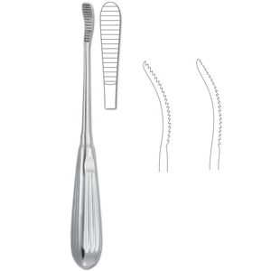 Scie nasale F.A. NAJMMY, à mâchoires courbées, en acier inoxydable, instrument manuel ORL, certifiée CE Classe I - Product Image 3
