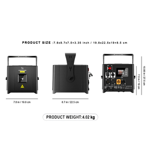 Proyector de Luces Láser RGB de 6W con Animación, IP65, Recargable, con Aplicación Móvil, Luz Láser para DJ, Discotecas, Festivales al Aire Libre, con Certificación CE - Product Image 3