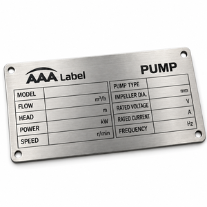 Plaque signalétique métallique autocollante personnalisée en aluminium avec logo, numéro de série, fabrication OEM - Product Image 3