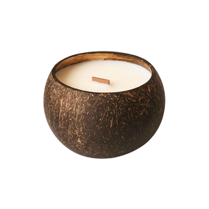 Vela Aromática Artesanal de Cera de Soya en Cáscara de Coco, Aroma Floral y Vegetal, Decoración Bohemia para el Hogar, en Frasco de Cáscara de Coco, Navidad 1 - Product Image 1