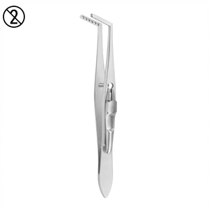 Forceps musculaires Jameson, grande taille, gauche, en acier inoxydable, instrument chirurgical ophtalmique, CE ISO, instrument jetable à usage unique - Product Image 4
