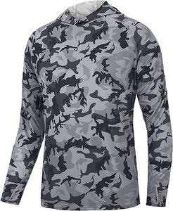Chemise de chasse unisexe à manches courtes et à capuche, camouflage, respirante, séchage rapide, antibactérienne, en coton, pour l'été - Product Image 1
