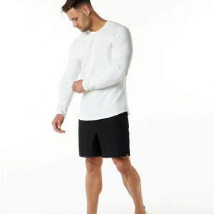 T-shirt unisexe à manches longues imprimé sur mesure, design uni, manches complètes, 100 % coton, écologique et respirant - Product Image 2