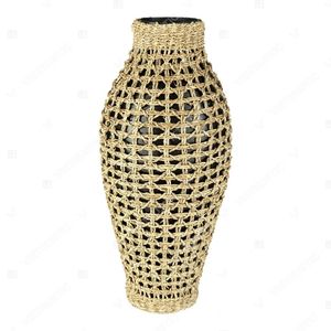 Vietrustic Vintage Bamboo <b>Frame</b> <b>Plant</b> and Flower Organizer Seagrass Vase For Interior Decoration <b>Plant</b> Vase - Product Image 4