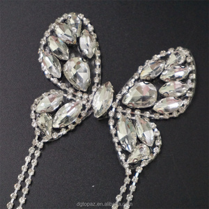 Toppe a forma di stella scintillante con cuore scintillante toppe a fondo piatto Hotfix Applique strass per accessori di abbigliamento - Product Image 5