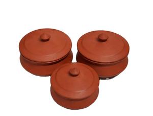 Juego de Ollas de Barro Terracota Ecológico, Saludable, Antiadherente, Resistente a la Oxidación, Seguro, Nuevo Diseño (Juego de 3 Tapas), Solo Lavar a Mano en Cocina a Gas - Product Image 3