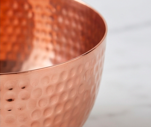Bol en cuivre martelé fait main, vaisselle en métal poli, plat de service décoratif pour les fêtes - Product Image 2