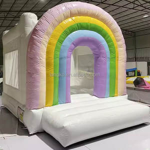 Château sautant gonflable populaire blanc Kids Indoor Soft Play Equipment Ball Pit Daisy Bounce House - Product Image 5