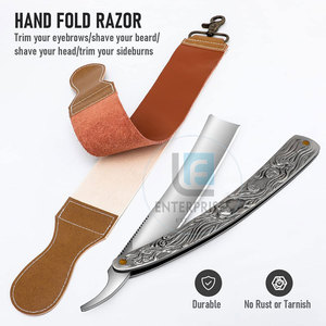 Stainless Steel New Style <b>Straight</b> Shaving <b>Razors</b> with Wood Handle High Quality Reusable & Durable Custom Color Options - Product Image 2