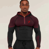   Sudadera con Capucha y Cremallera para Hombre 5.0 SH-ARK, Estampada, Ajustada, de Secado Rápido, Transpirable, Compresión, Capa Base Deportiva