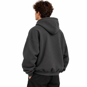 Sudadera con Capucha Premium Casual de Corte Holgado, Mangas Largas y Bolsillo Frontal Tipo Canguro para Distribución al por Mayor - Product Image 2