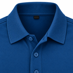 Polo pour homme bleu marine à manches courtes, tissu polyester respirant à séchage rapide, vêtements de sport décontractés, uniforme personnalisé - Product Image 4
