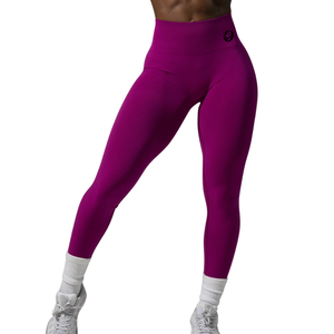 Purple Women's <b>High</b> Waist Seamless Gym Leggings Stretch Fitness Yoga Workout Running Squat Proof Compression Activewear Pants - Product Image 3