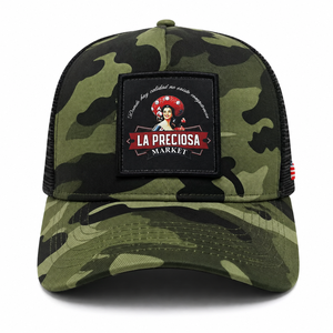 Personalizar Impresión de logotipo en CAMO gorras de camionero, logotipo de bordado personalizado Panel lateral gorra deportiva para hombre gorra de camionero al por mayor - Product Image 1