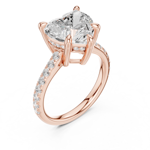 Anillo de Compromiso Clásico con Corte de Corazón de 4 Quilates, Diamante Cultivado en Laboratorio, Oro de 10k, 14k, 18k, Certificado IGI, VVS, DEF, para Aniversario o Boda - Product Image 2