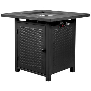Tavolo con Braciere Rettangolare da Esterno da 28 Pollici, 50000 BTU, Braciere a Gas con Pietra Vulcanica, Colore Nero - Product Image 4