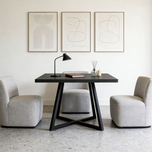 Tavolo da Pranzo Allungabile Moderno in Marmo con Sedie in Legno - Product Image 4