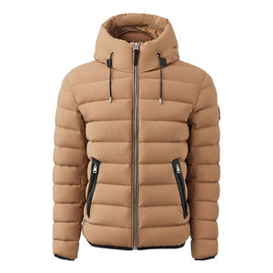 Fully Customized Men's Waterproof Canvas Puffer <b>Jackets</b> Polyester Wadding Filled Winter DDP Shipping - Product Image 4