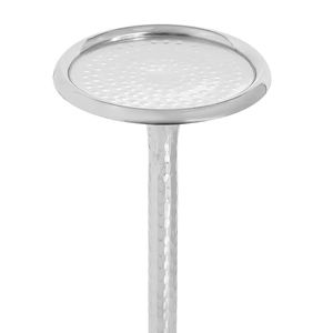 Support à bougies moderne et tendance pour la décoration de la maison, finition argentée, en aluminium moulé martelé, fait main, personnalisé, lot de 3 - Product Image 5