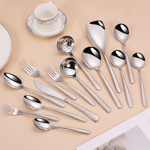 Elegante Juego de Cubiertos de Metal Plateado Estilo Occidental, Cuchara para Postre, Tenedor, Cuchillo Vintage, Juego de Cubiertos para Regalo, Acero Espejado - Product Image 1