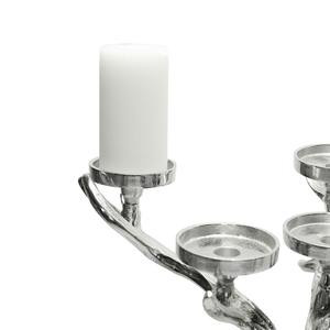 Candelabro de Lujo de Metal Plateado con Forma de Ciervo, Portavelas de 4 Luces con Astas, Elegante Figura de Reno como Centro de Mesa para Decoración Navideña - Product Image 3