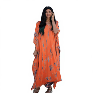 Nouvelle Robe de Plage Tie-Dye Faite à la Main 2026, Kaftan Bohème, Cache-Maillot en Coton, Longue Robe Kaftan pour Femme, Ensembles de Robes Maxi - Product Image 1