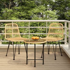 Set da pranzo in 3 pezzi con Patio in Rattan elegante collezione di mobili da esterno - Product Image 1