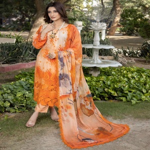 Venta de liquidación en vestido de fiesta de mujer Dr Haris Viscose Shalwar Kamez Dupata ropa de venta entera paquistaní e India - Product Image 5