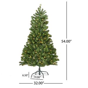 Albero di Natale Articolato da 1,37 m con 200 Luci Trasparenti, Elegante Decorazione Natalizia - Product Image 4