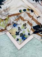 Tissu de costume en lin non coupé pour femme, motif lime fin, pour Salwar Kameez, matière de robe, écologique, respirant, été, fantaisie, ethnique