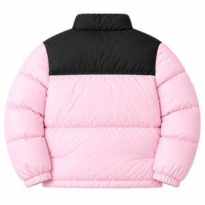 Veste d'hiver matelassée à capuche pour homme en toile résistante à l'eau avec logo personnalisé sur le devant, manteau décontracté chaud pour l'extérieur à col montant - Product Image 2