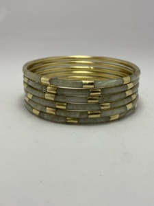 Handmade Resin & Brass Bracelets – Minimalist Adjustable Jewelry for Women Custom Resin Brass Bracelet – Elegant Handmade - Product Image 4