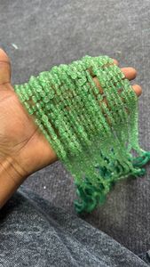 Natural Green Stone Rondelle Beads Faceted Loose Gemstone Beads for Jewelry Making - Product Image 3