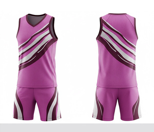 Maillot de basket-ball de haute qualité en sublimation, séchage rapide, respirant, en polyester, avec short, vêtements de sport d'équipe pour hommes, femmes et jeunes - Product Image 3
