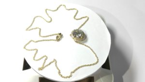 Collier élégant et tendance en or massif 14 carats avec diamant de laboratoire taille brillant rond de 18 pouces avec fermoir, 5 carats E - VVS1 - Product Image 4