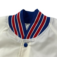 Veste universitaire en satin unie personnalisée pour bébé garçon veste de baseball vintage pour hommes et femmes
